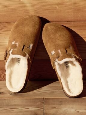 Birkenstock Boston Shearling Mink 39 Medium Narrow
